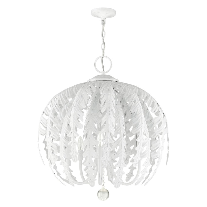 5 Light Antique White Chandelier