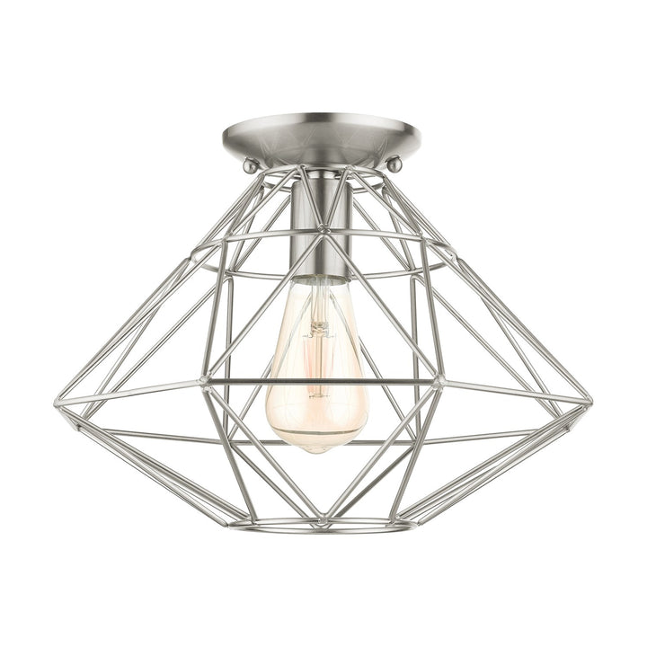 1 Light Brushed Nickel Flush Mount