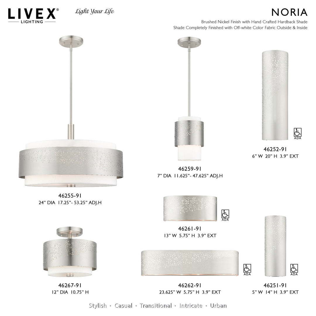 2 Light Brushed Nickel Ada Sconce