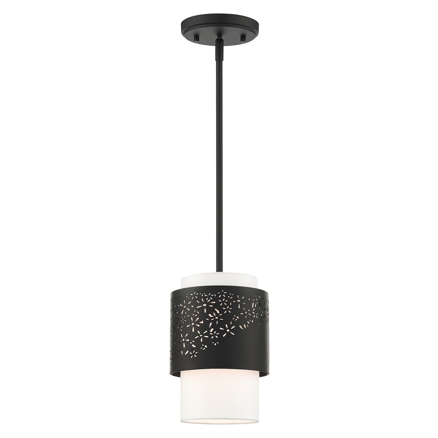 1 Light Black Pendant by Livex Lighting