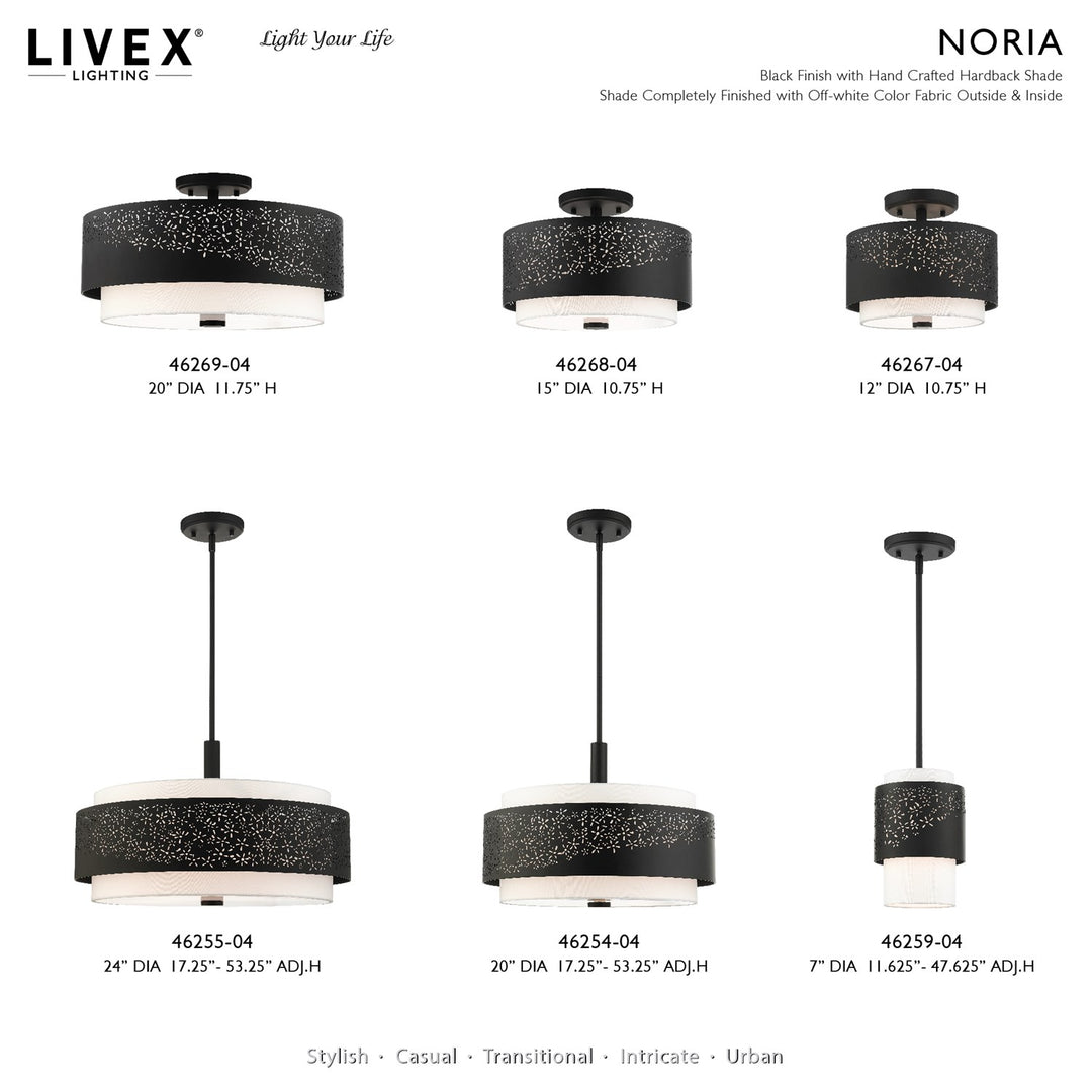1 Light Black Pendant