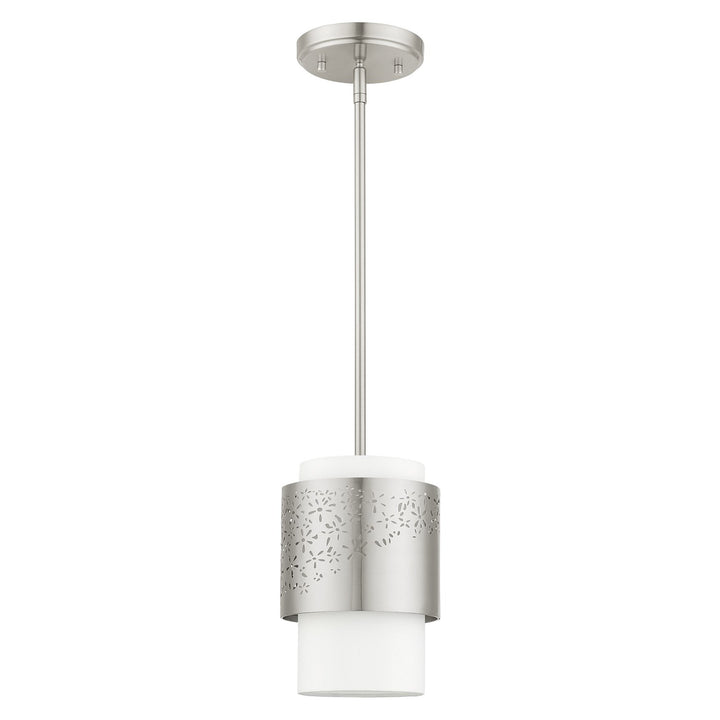 1 Light Brushed Nickel Pendant