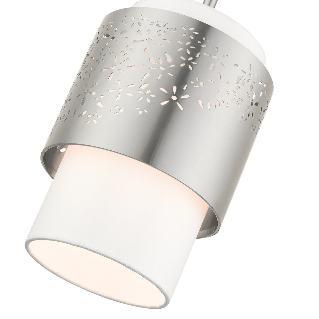 1 Light Brushed Nickel Pendant