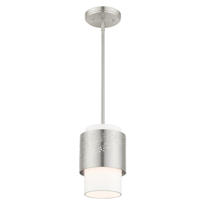 1 Light Brushed Nickel Pendant