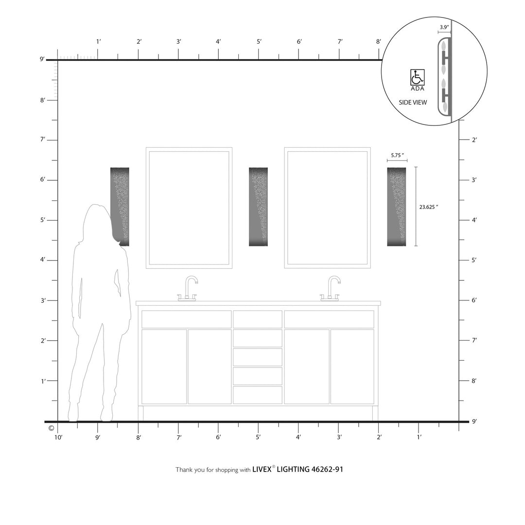 4 Light Brushed Nickel Ada Vanity Sconce