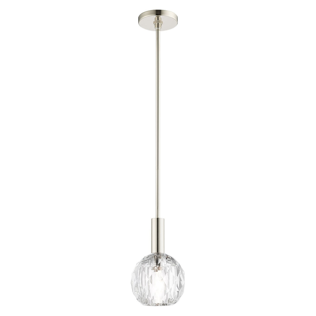 1 Light Polished Nickel Single Pendant