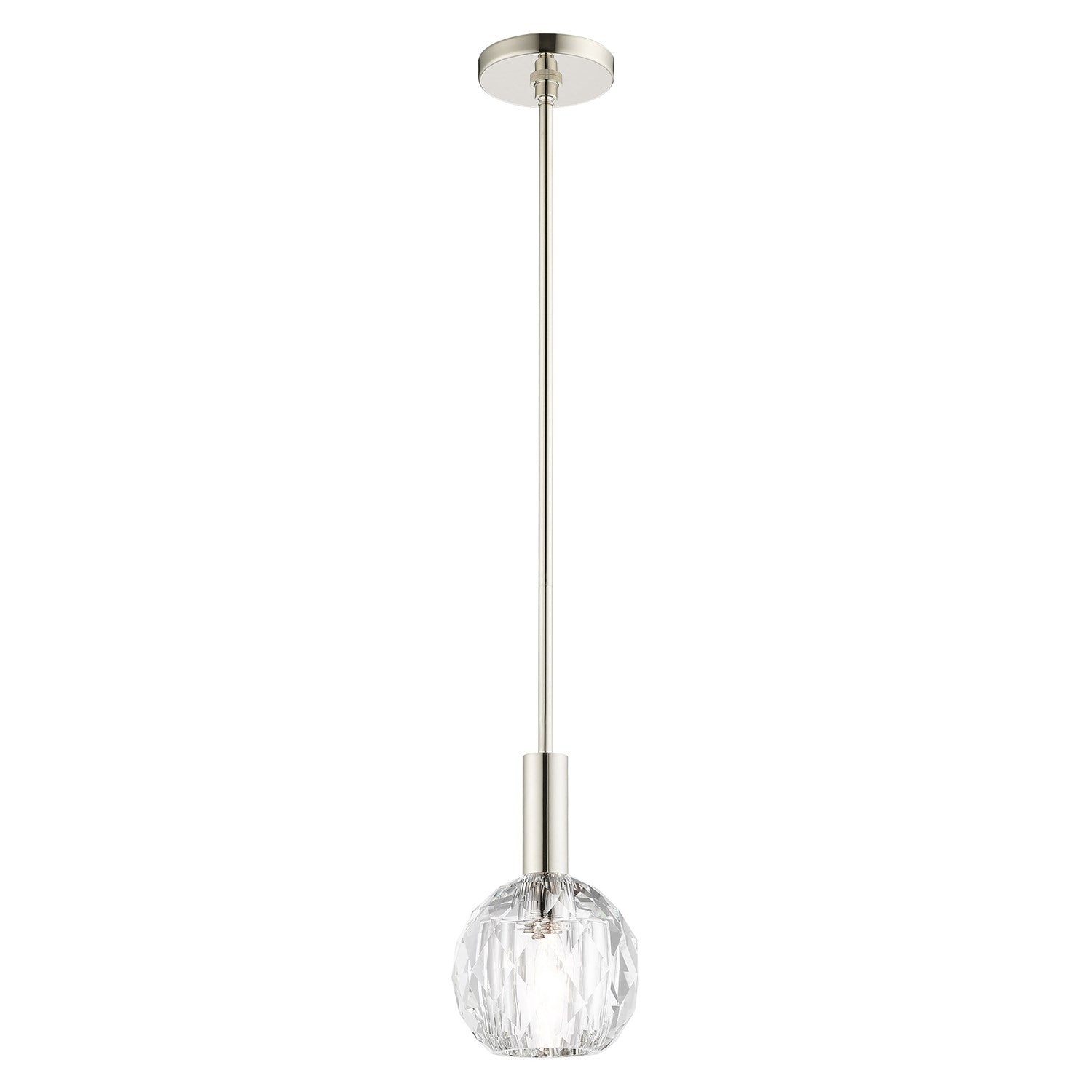 1 Light Polished Nickel Single Pendant