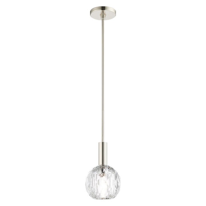 1 Light Polished Nickel Single Pendant