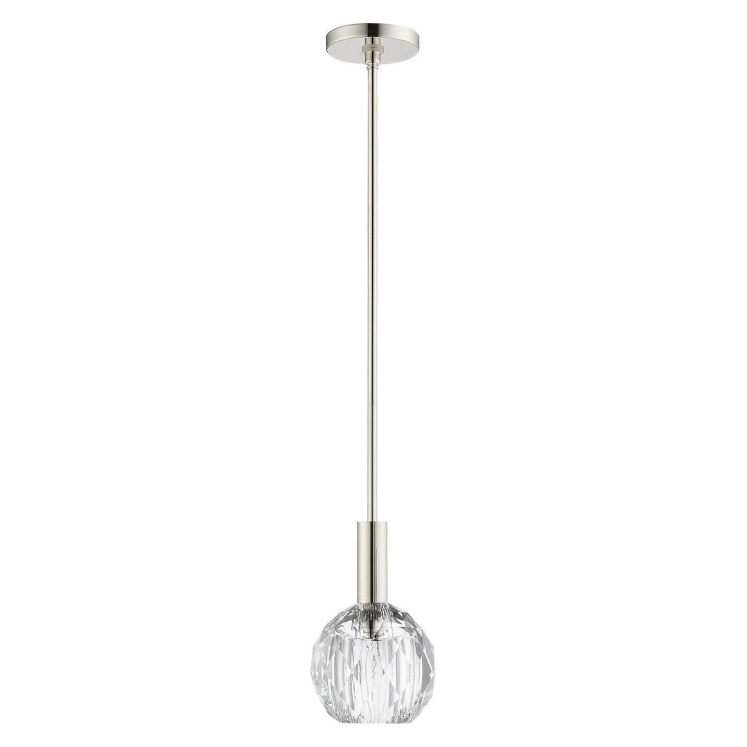 1 Light Polished Nickel Single Pendant