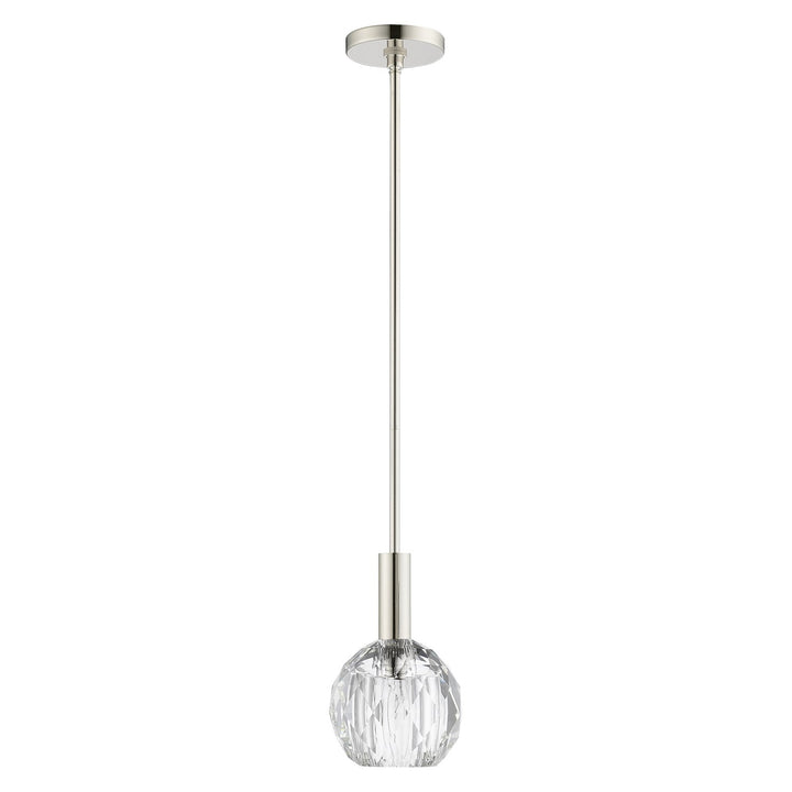 1 Light Polished Nickel Single Pendant
