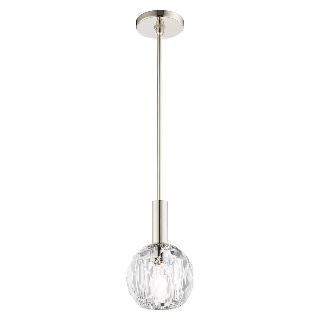 1 Light Polished Nickel Single Pendant