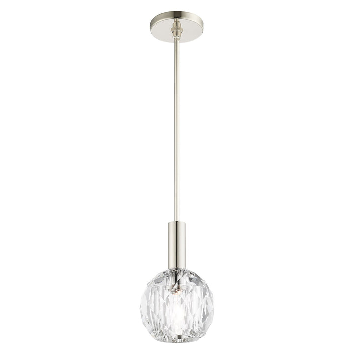 1 Light Polished Nickel Single Pendant