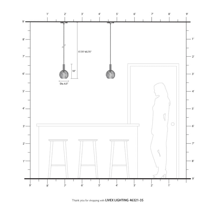 1 Light Polished Nickel Single Pendant