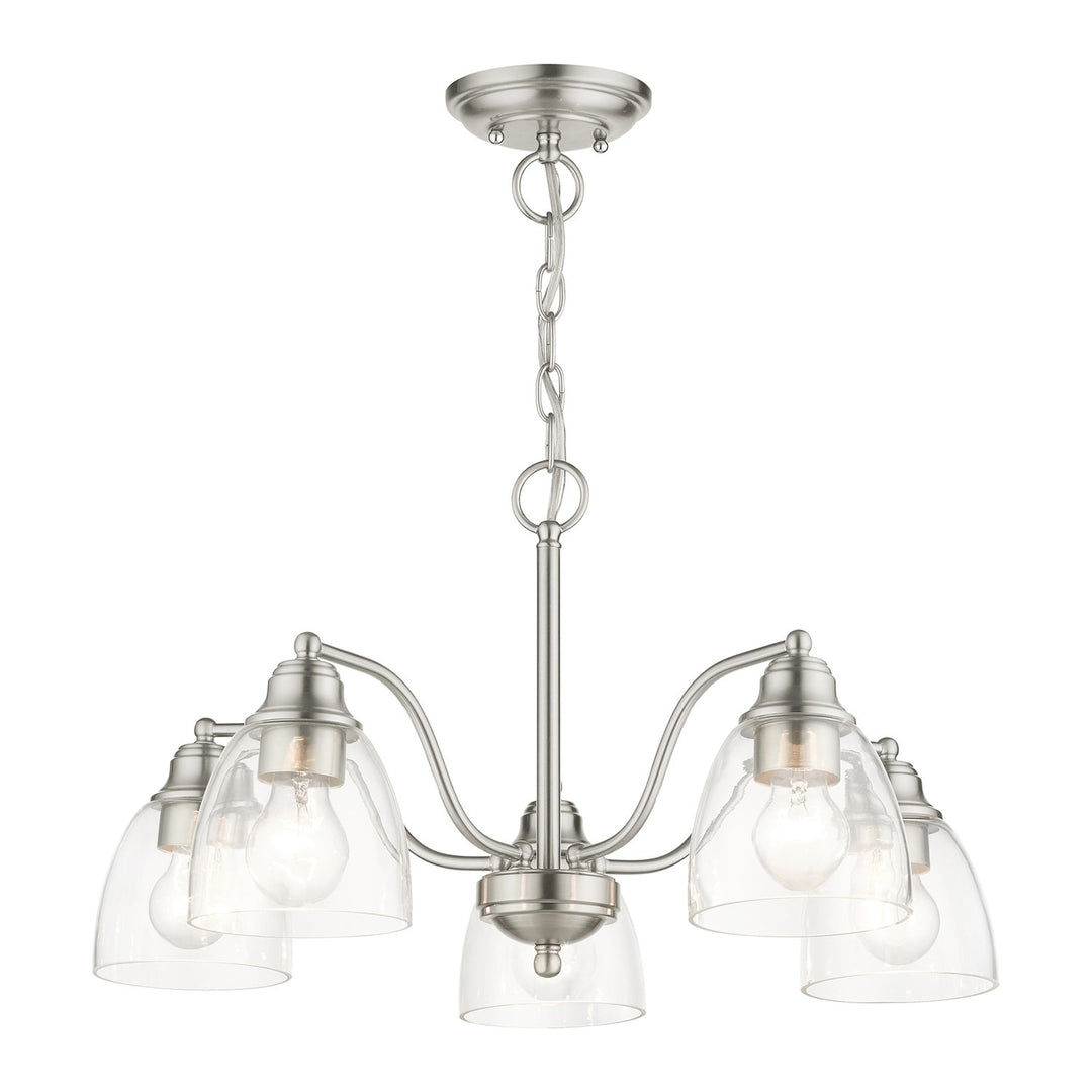 5 Light Brushed Nickel Chandelier