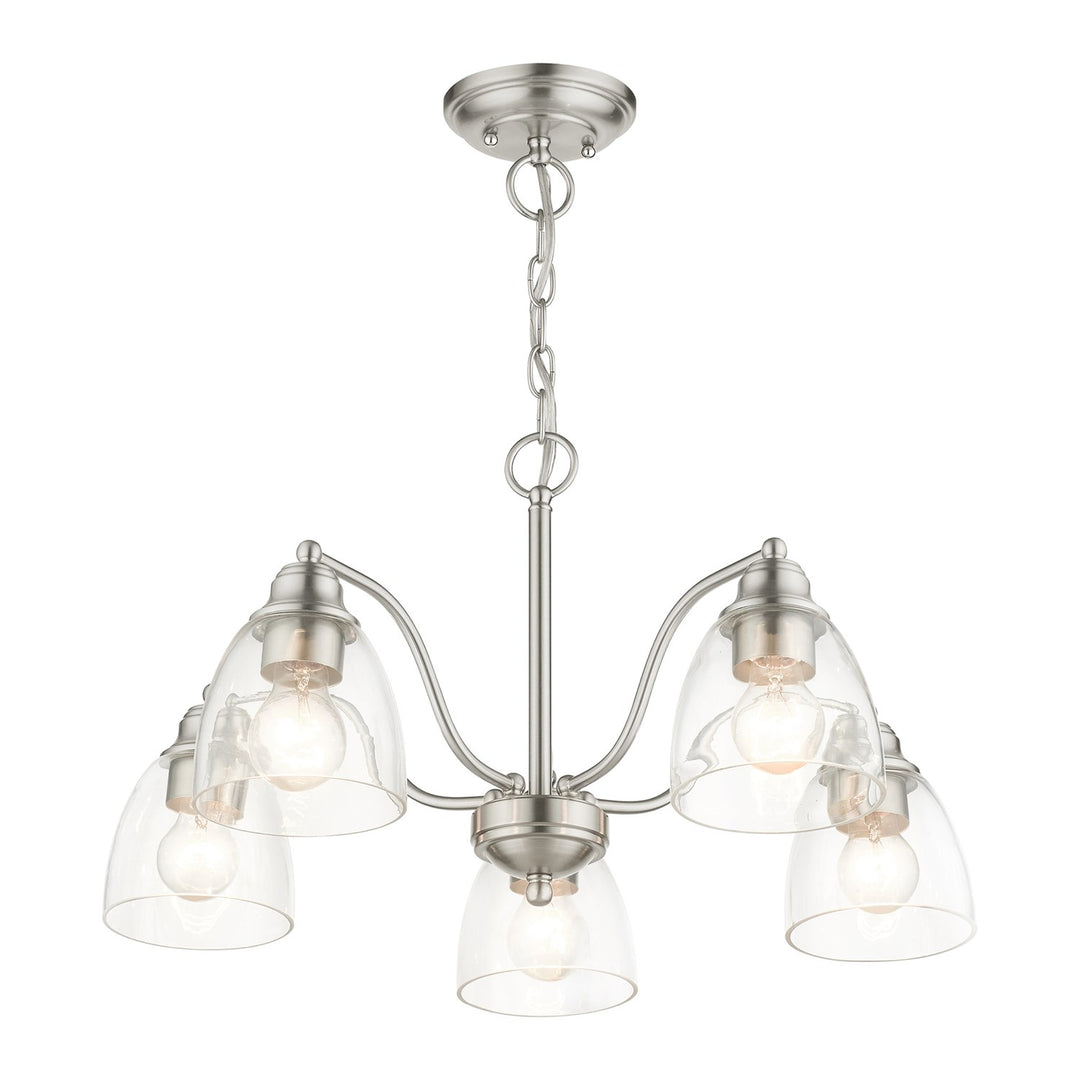 5 Light Brushed Nickel Chandelier