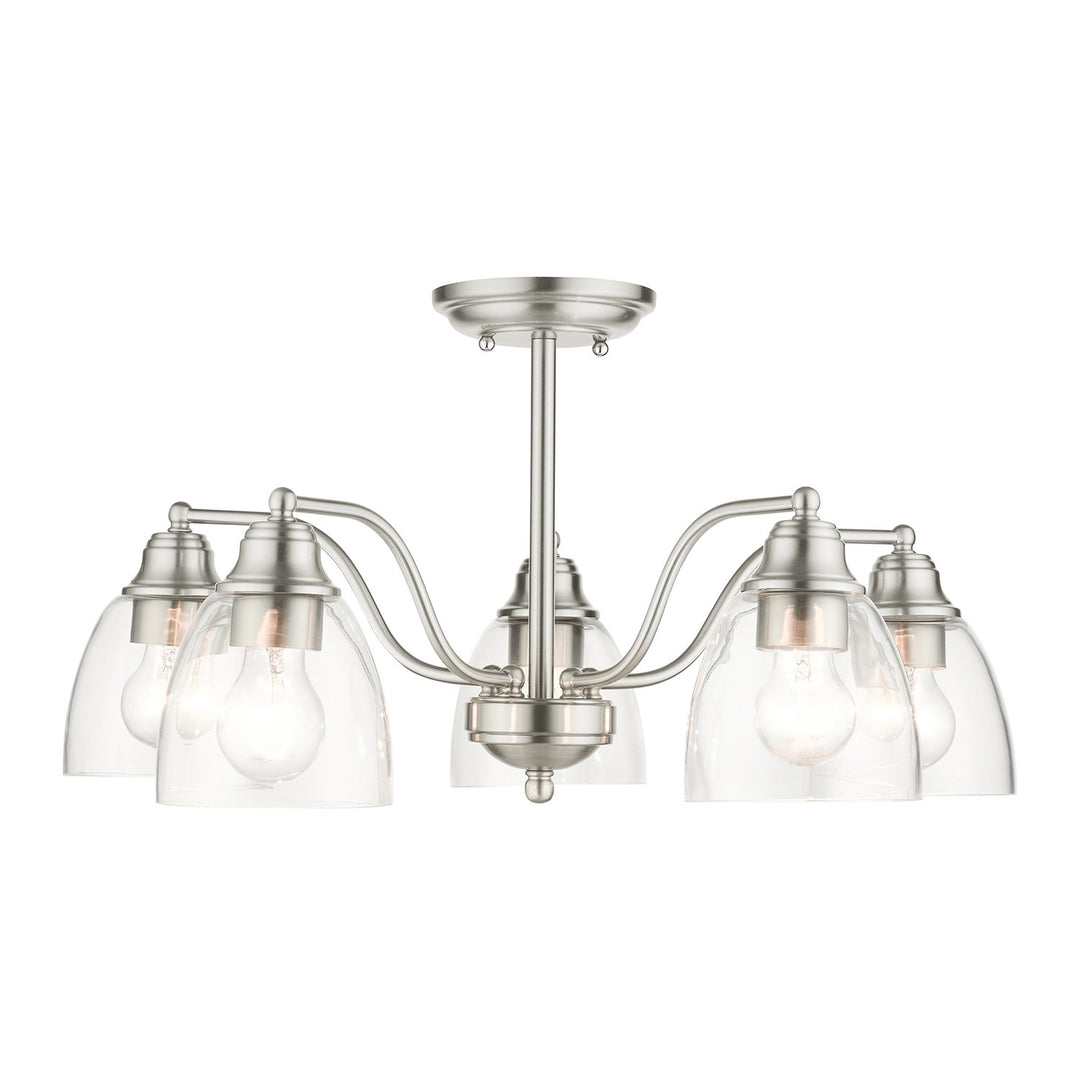 5 Light Brushed Nickel Chandelier