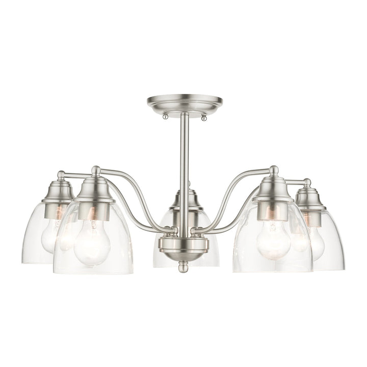 5 Light Brushed Nickel Chandelier