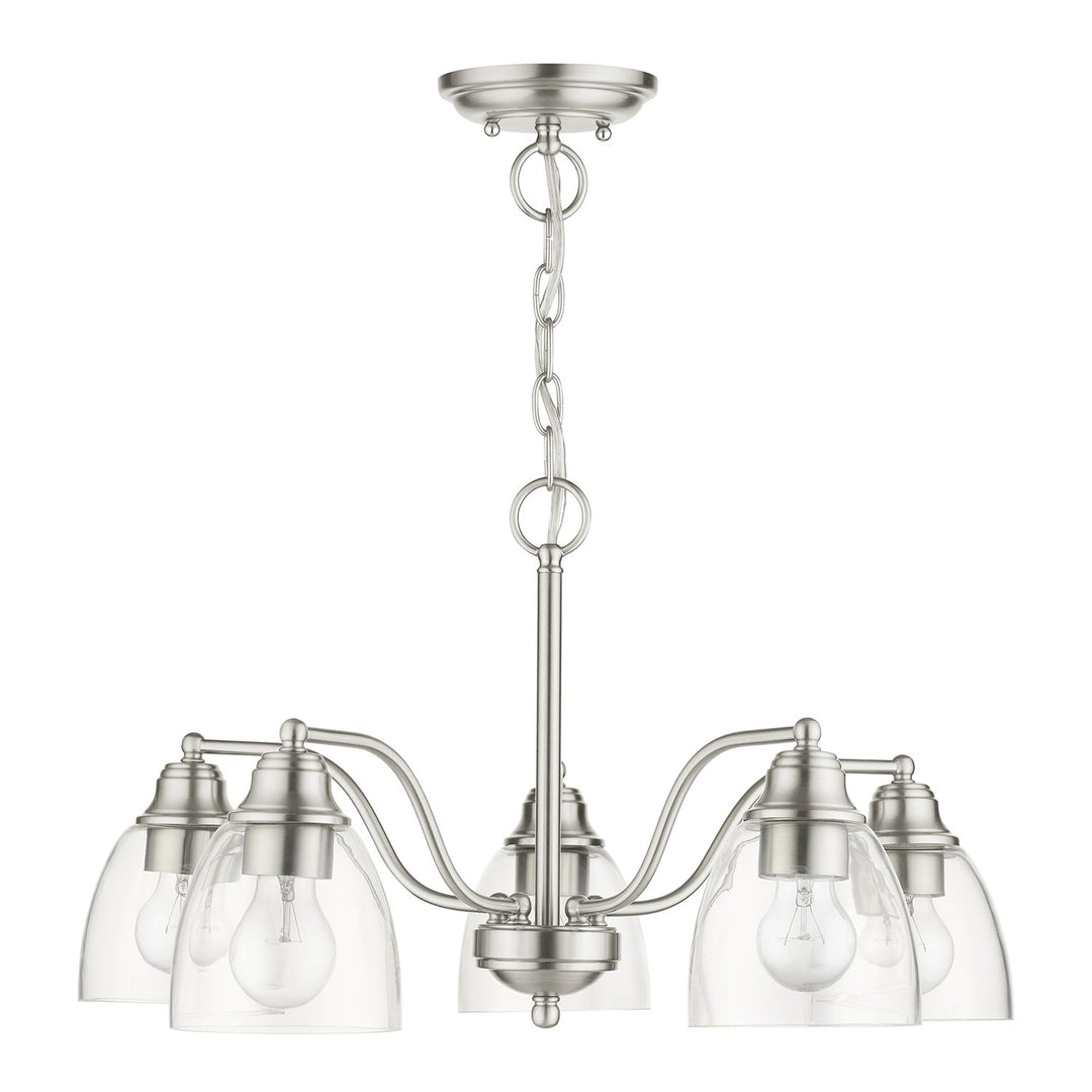 5 Light Brushed Nickel Chandelier