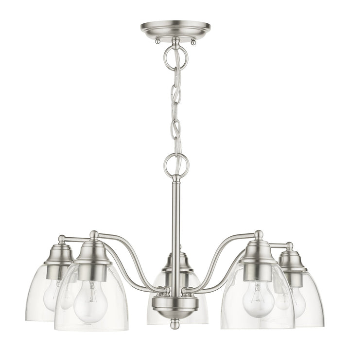 5 Light Brushed Nickel Chandelier