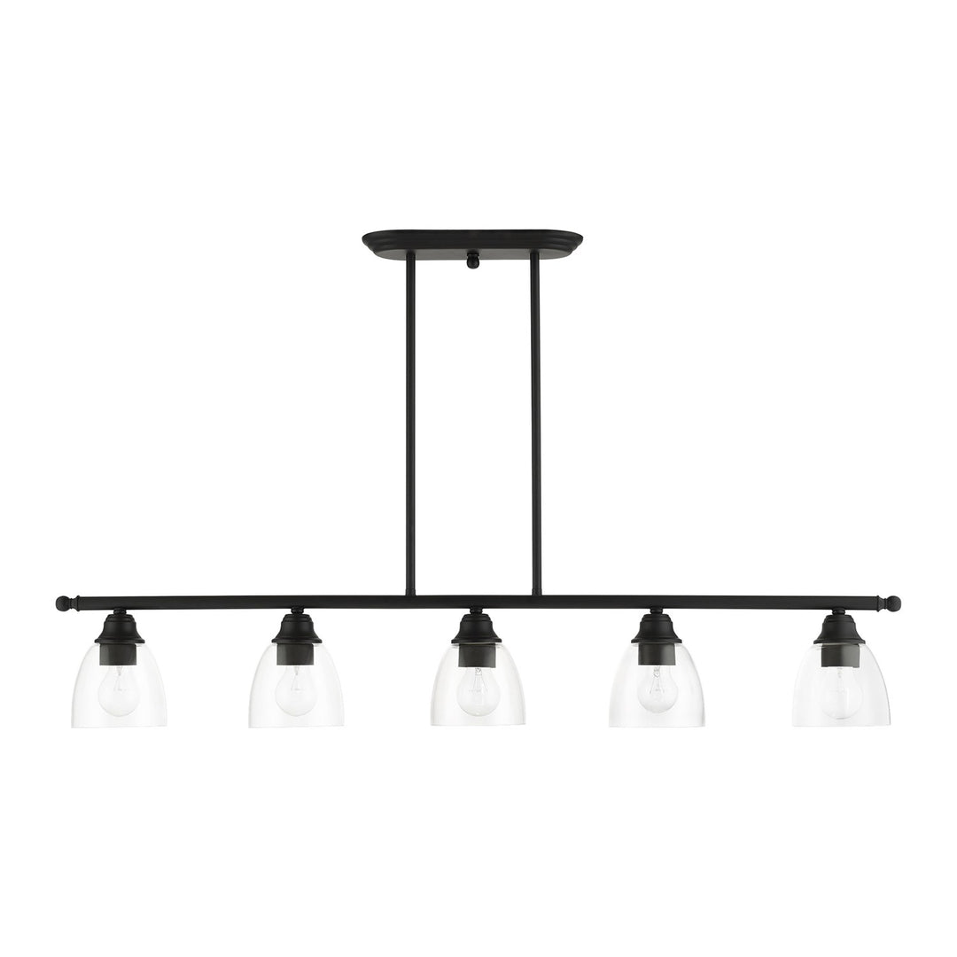5 Light Black Linear Chandelier
