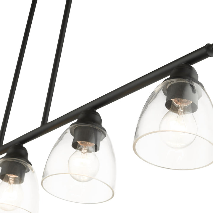 5 Light Black Linear Chandelier