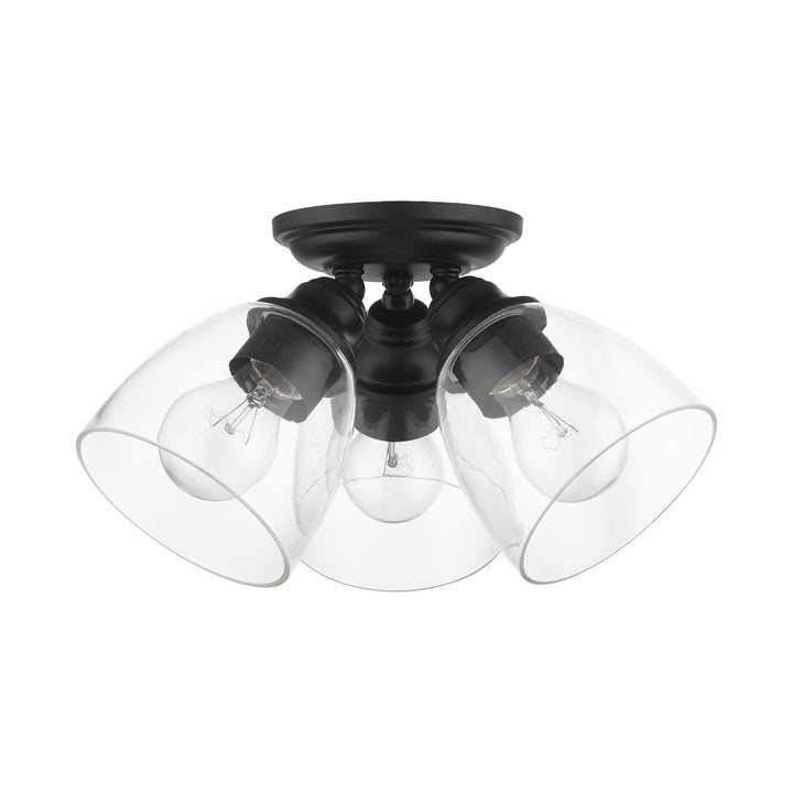 3 Light Black Flush Mount
