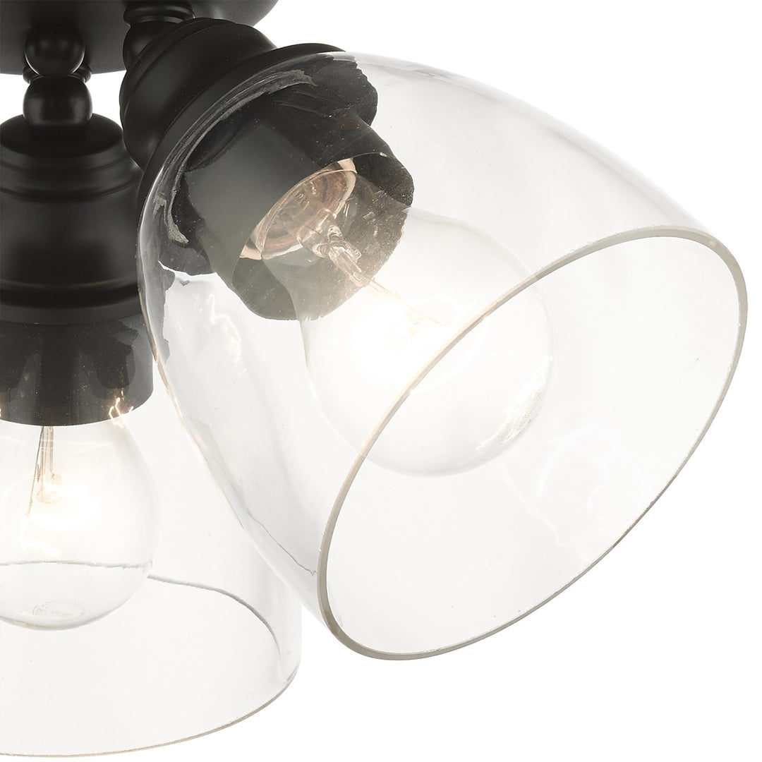 3 Light Black Flush Mount