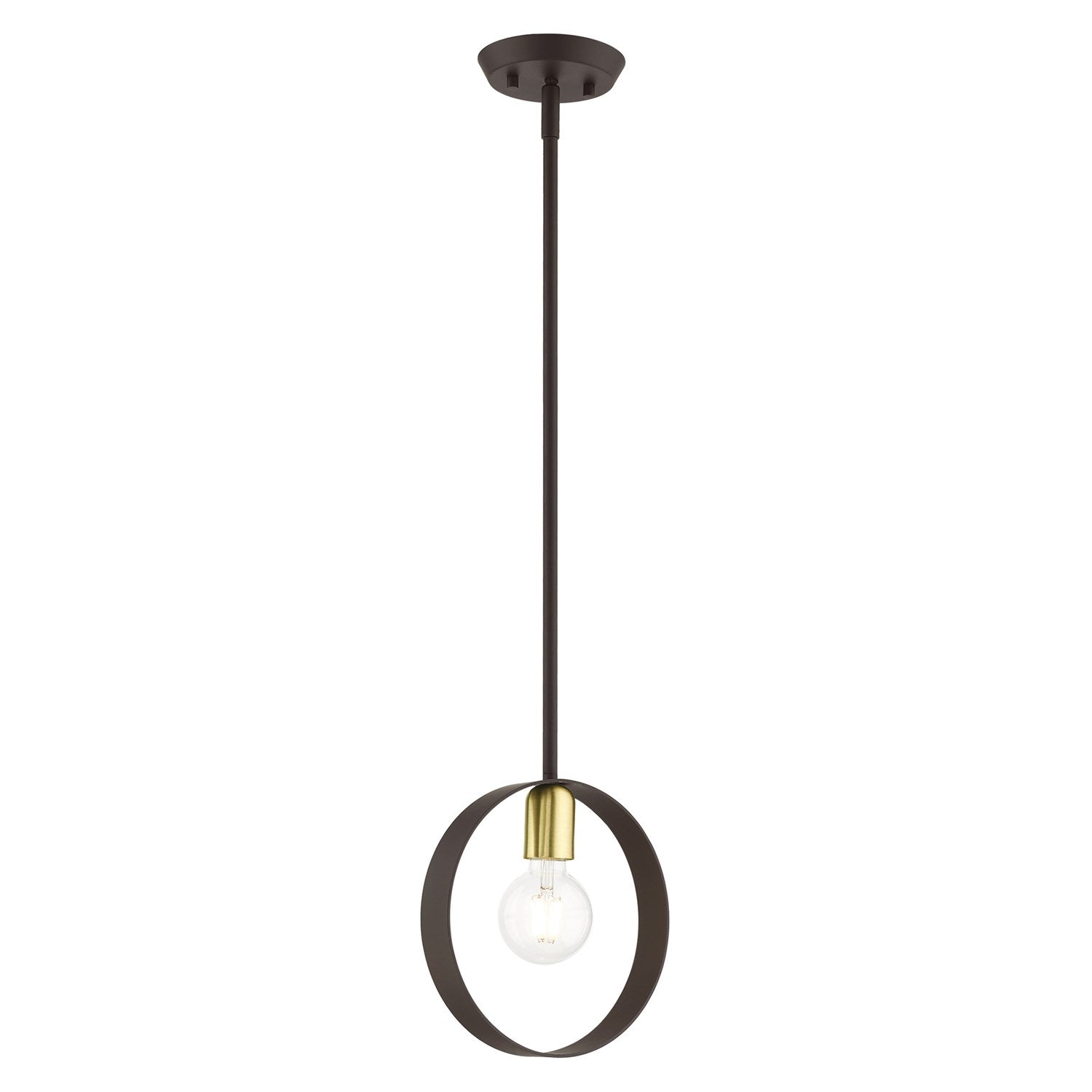 1 Light Bronze Pendant by Livex Lighting