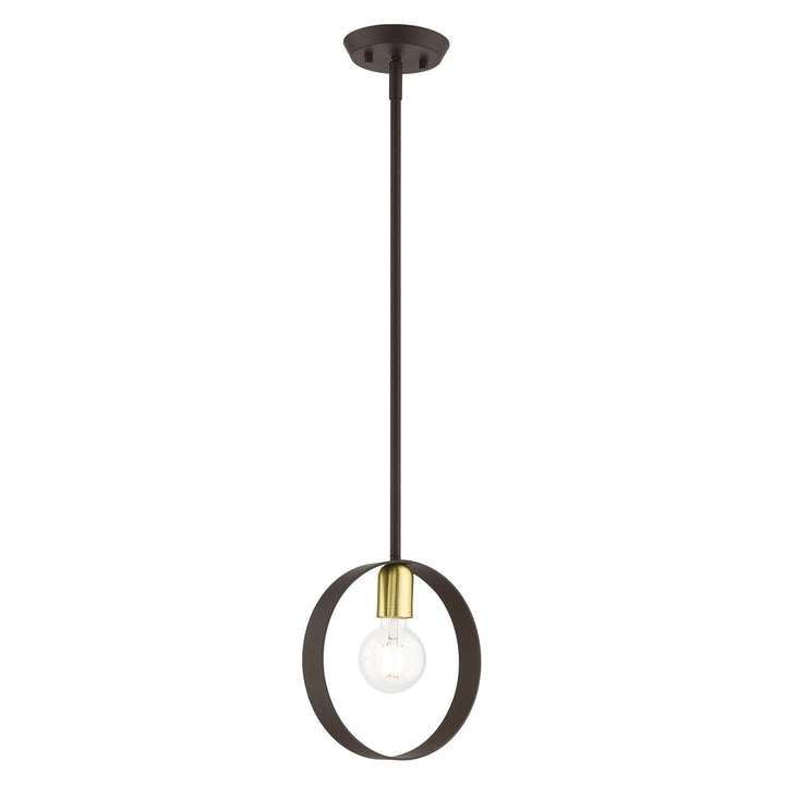 1 Light Bronze Pendant by Livex Lighting