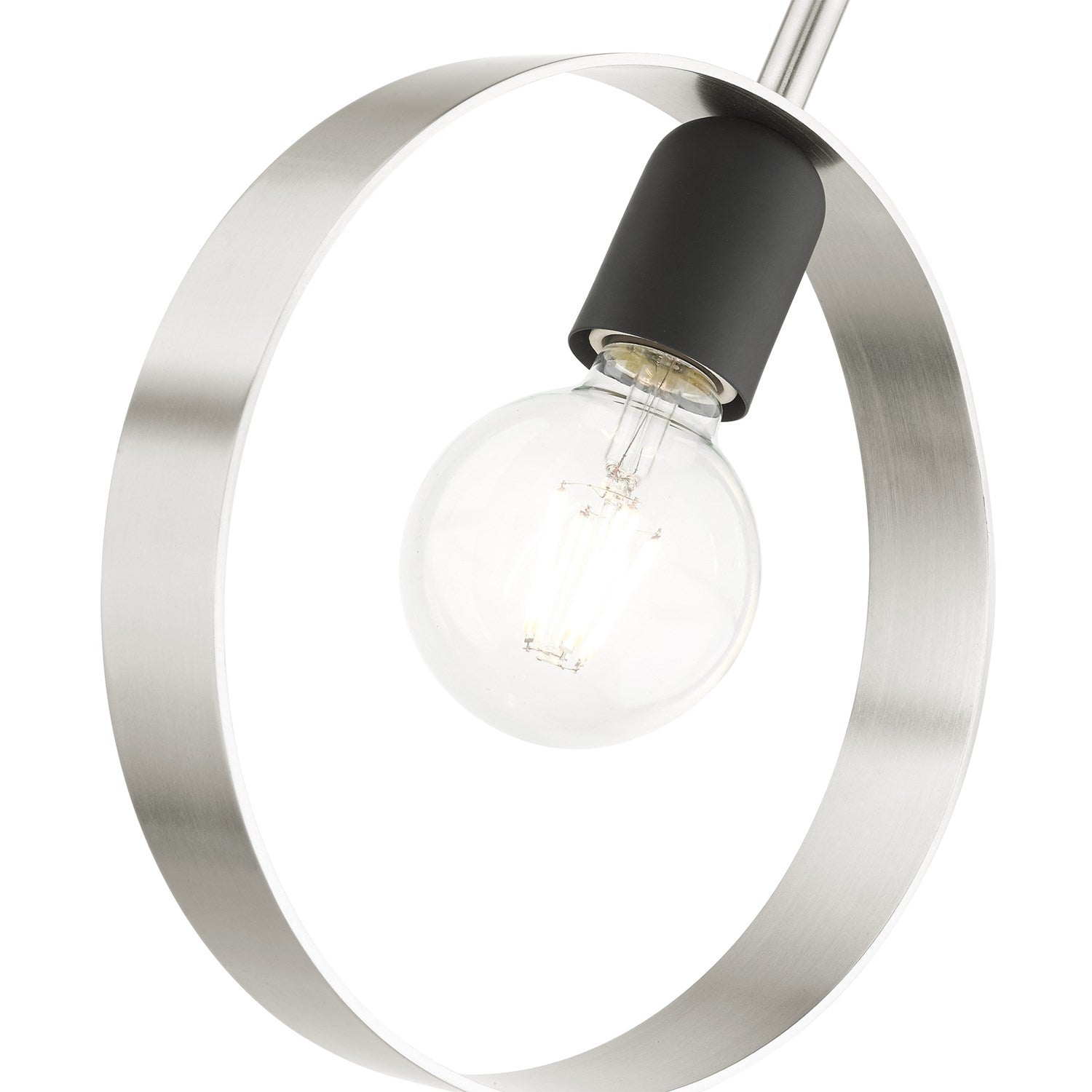 1 Light Brushed Nickel Pendant