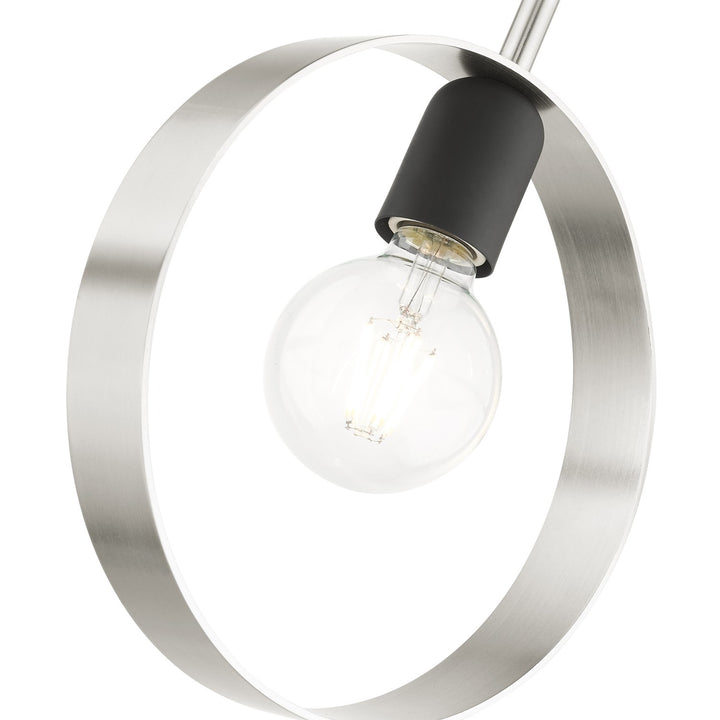 1 Light Brushed Nickel Pendant