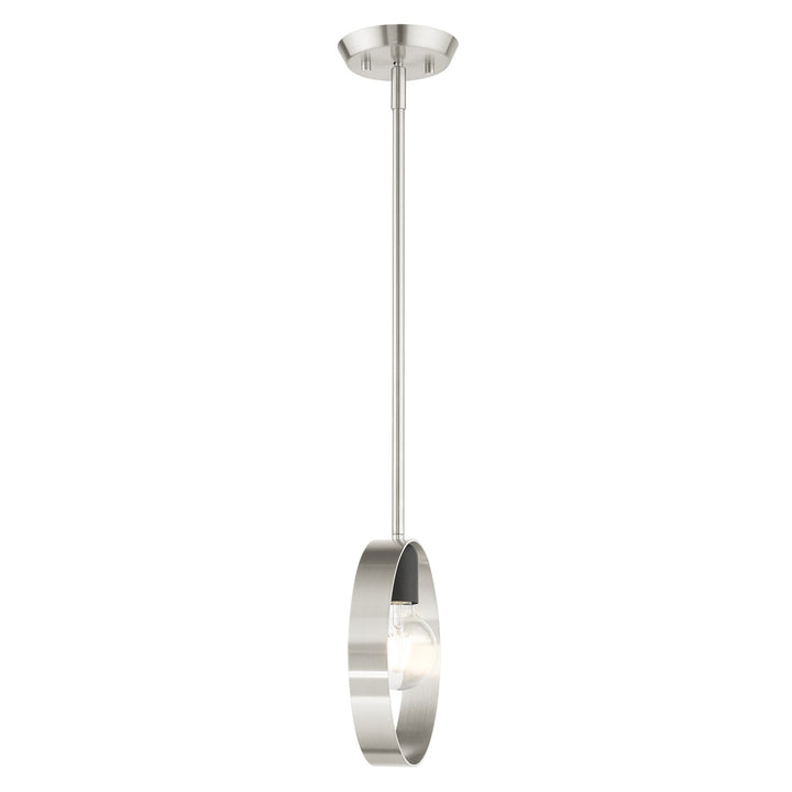 1 Light Brushed Nickel Pendant