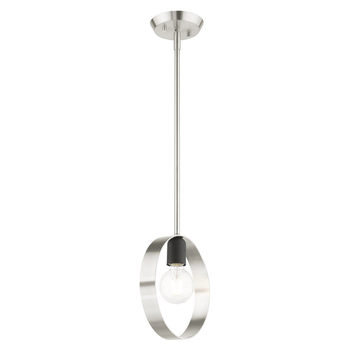 1 Light Brushed Nickel Pendant