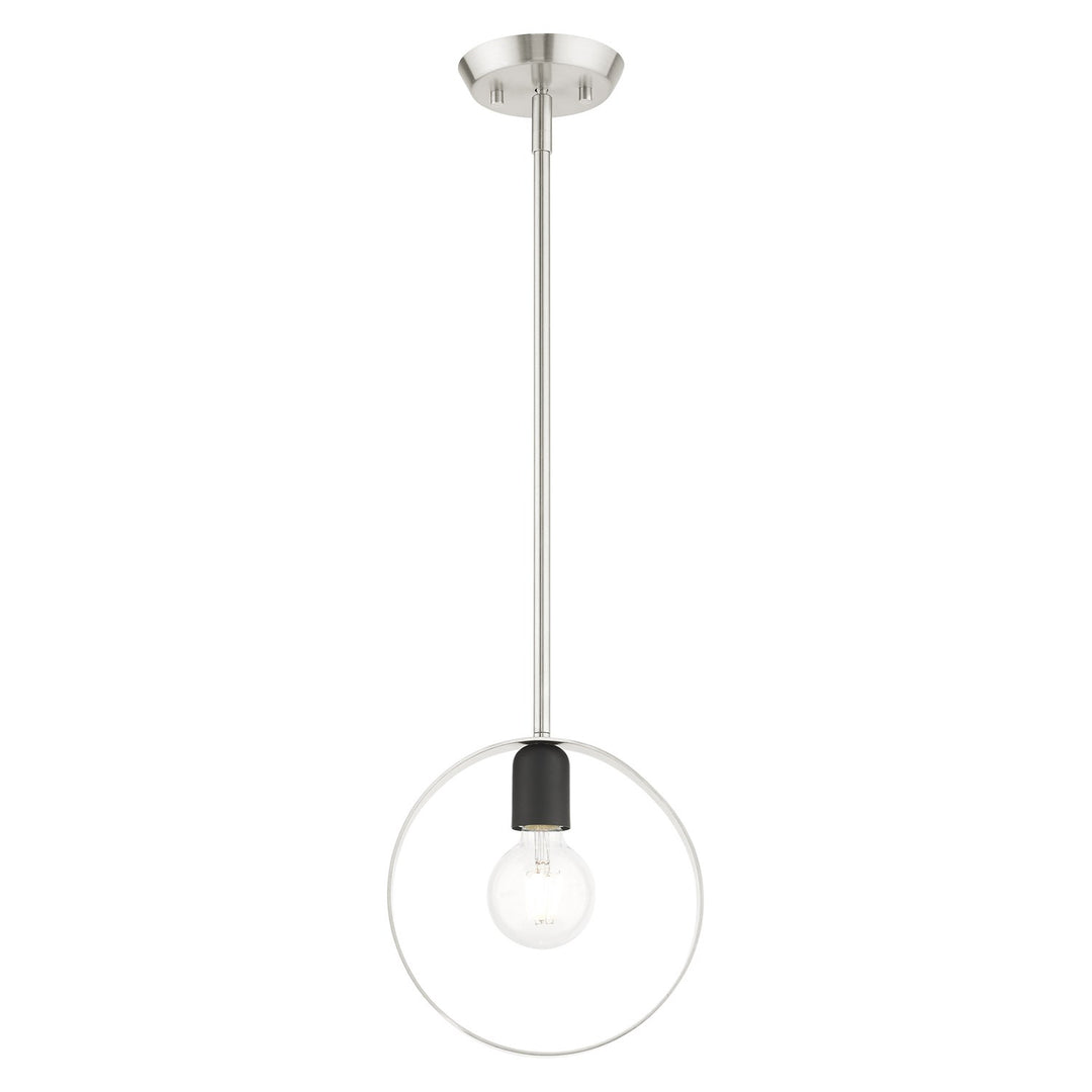 1 Light Brushed Nickel Pendant