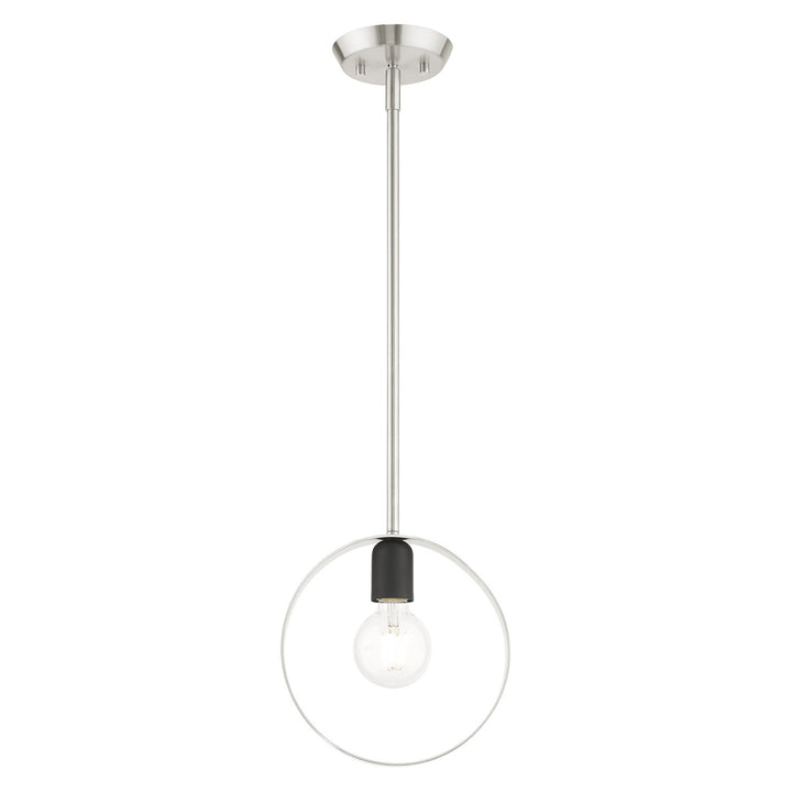 1 Light Brushed Nickel Pendant