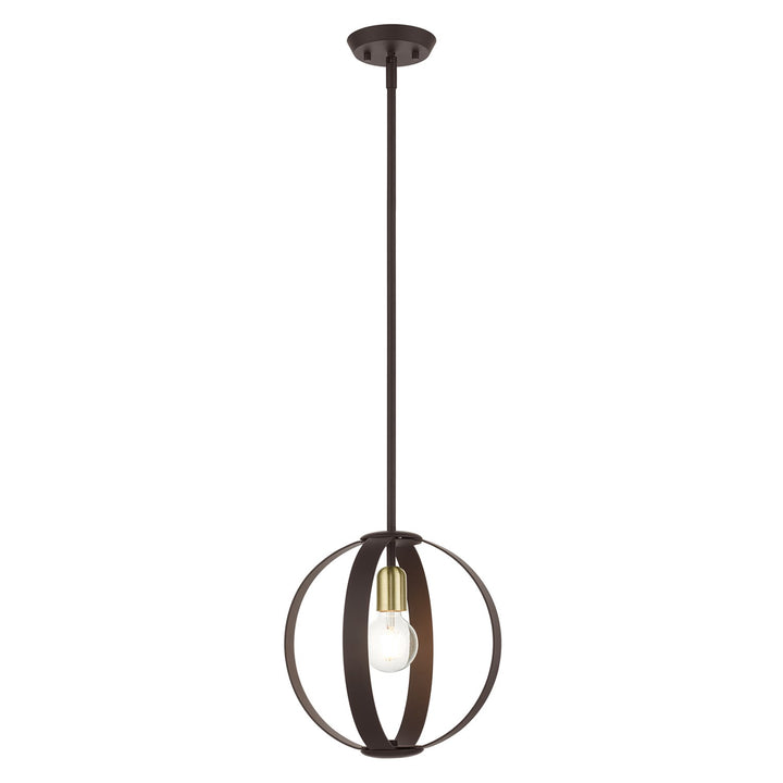 1 Light Bronze Pendant by Livex Lighting