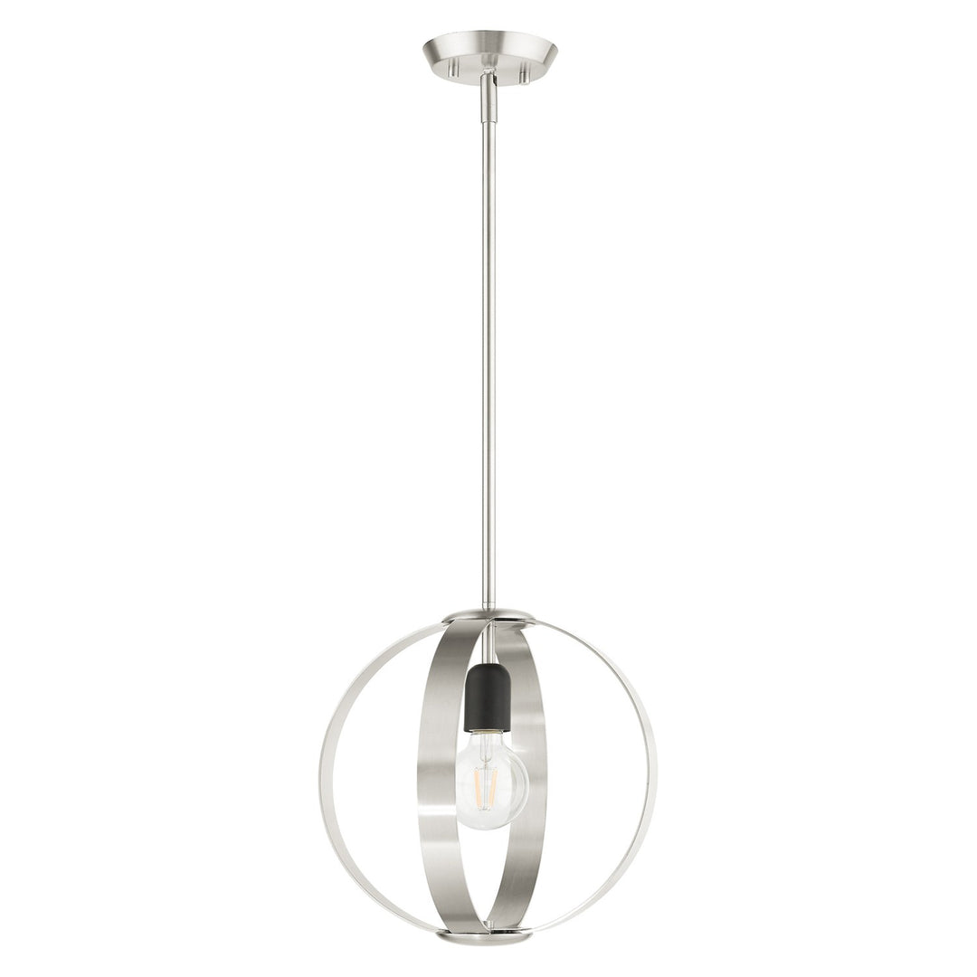 1 Light Brushed Nickel Pendant