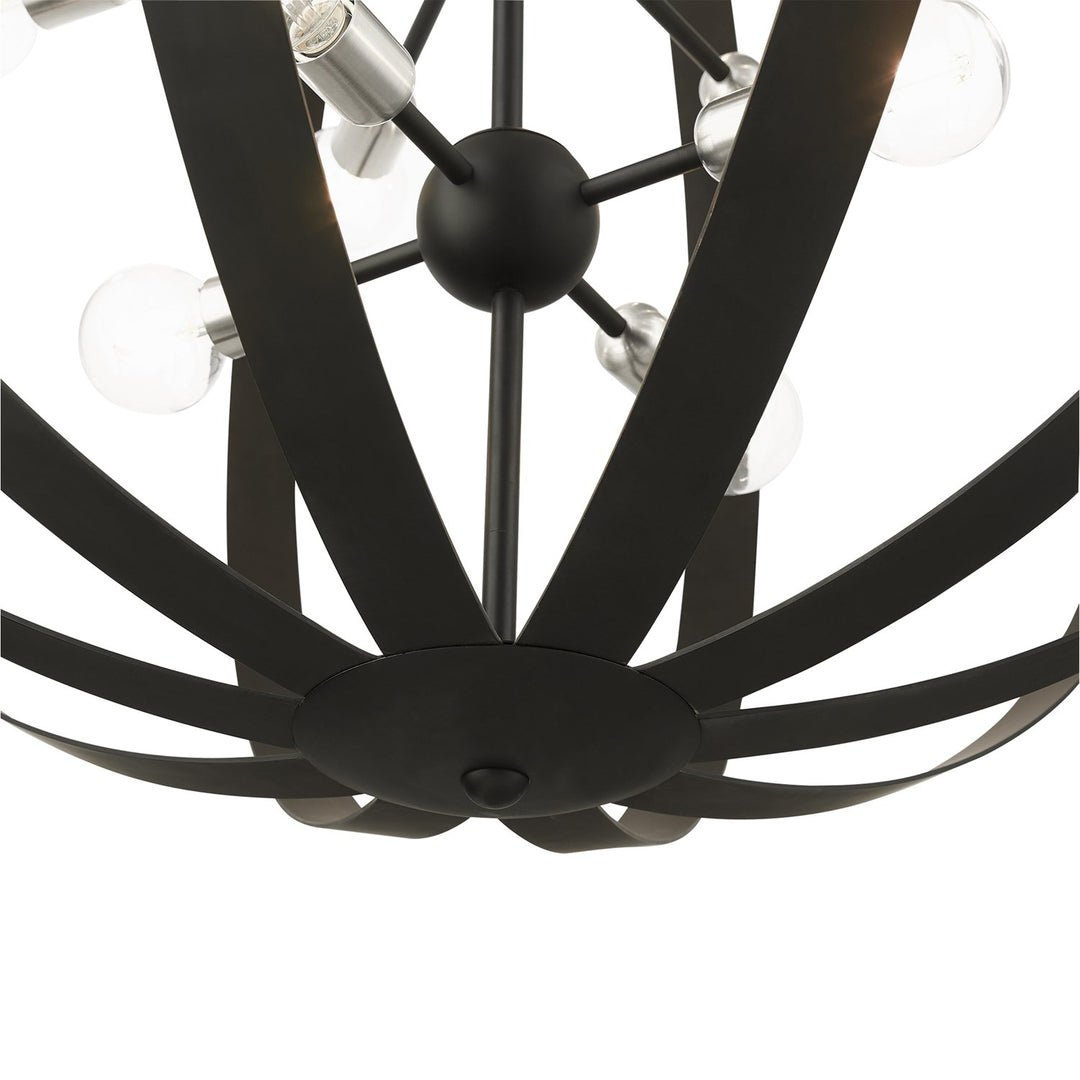 16 Light Black Foyer Chandelier
