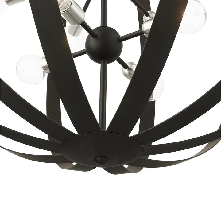 16 Light Black Foyer Chandelier