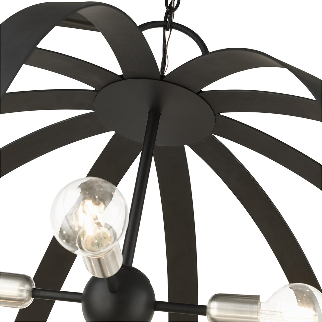 16 Light Black Foyer Chandelier