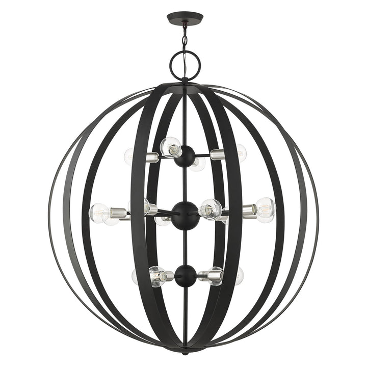 16 Light Black Foyer Chandelier