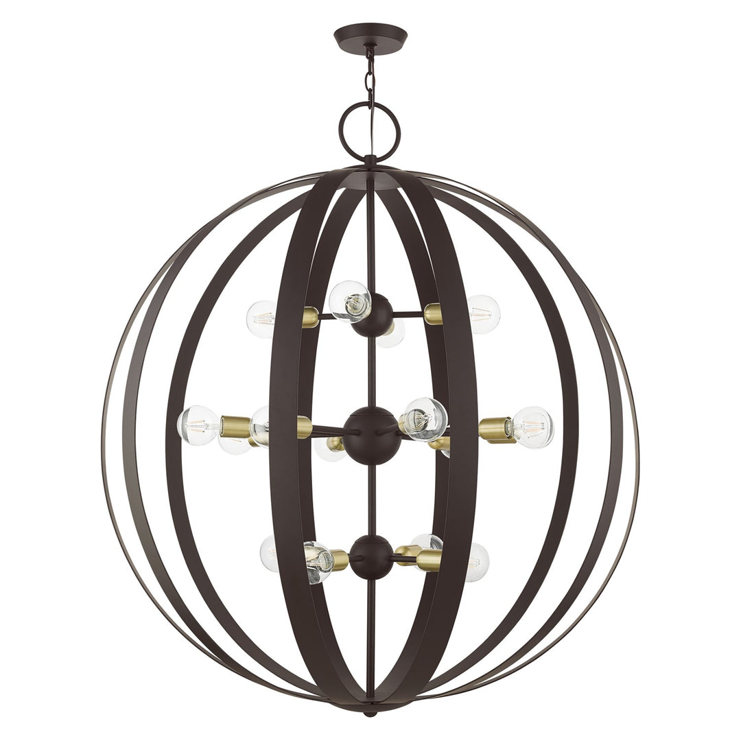 16 Light Bronze Foyer Chandelier