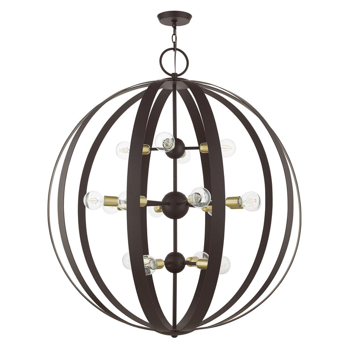 16 Light Bronze Foyer Chandelier