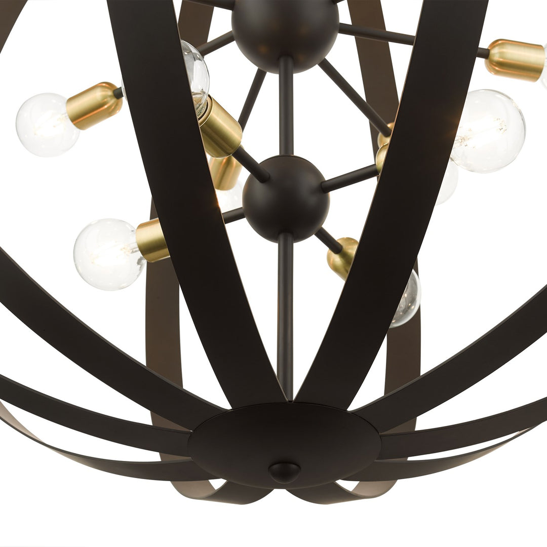 16 Light Bronze Foyer Chandelier