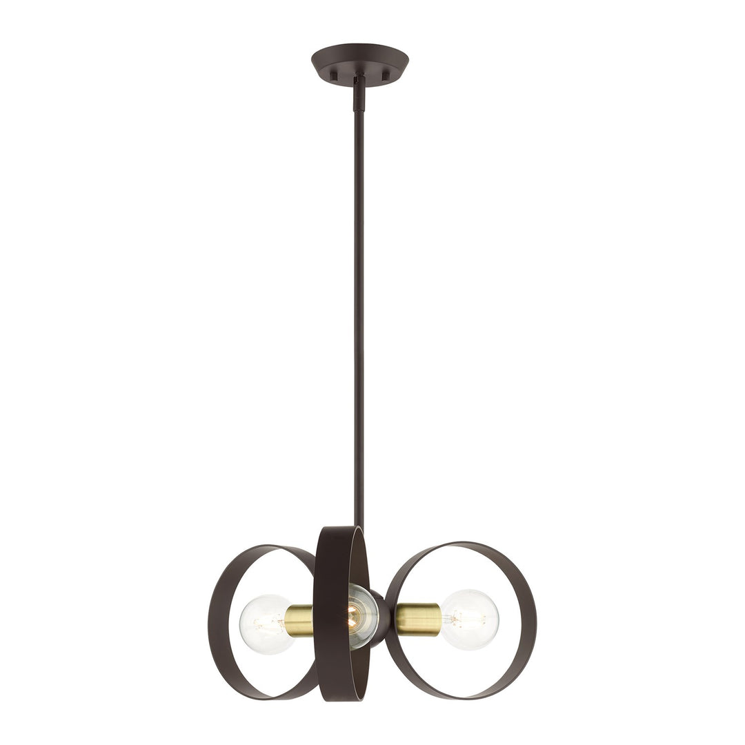 3 Light Bronze Chandelier by Livex Lighting