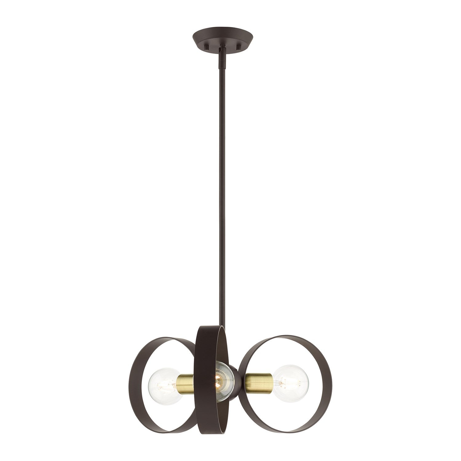 3 Light Bronze Chandelier by Livex Lighting
