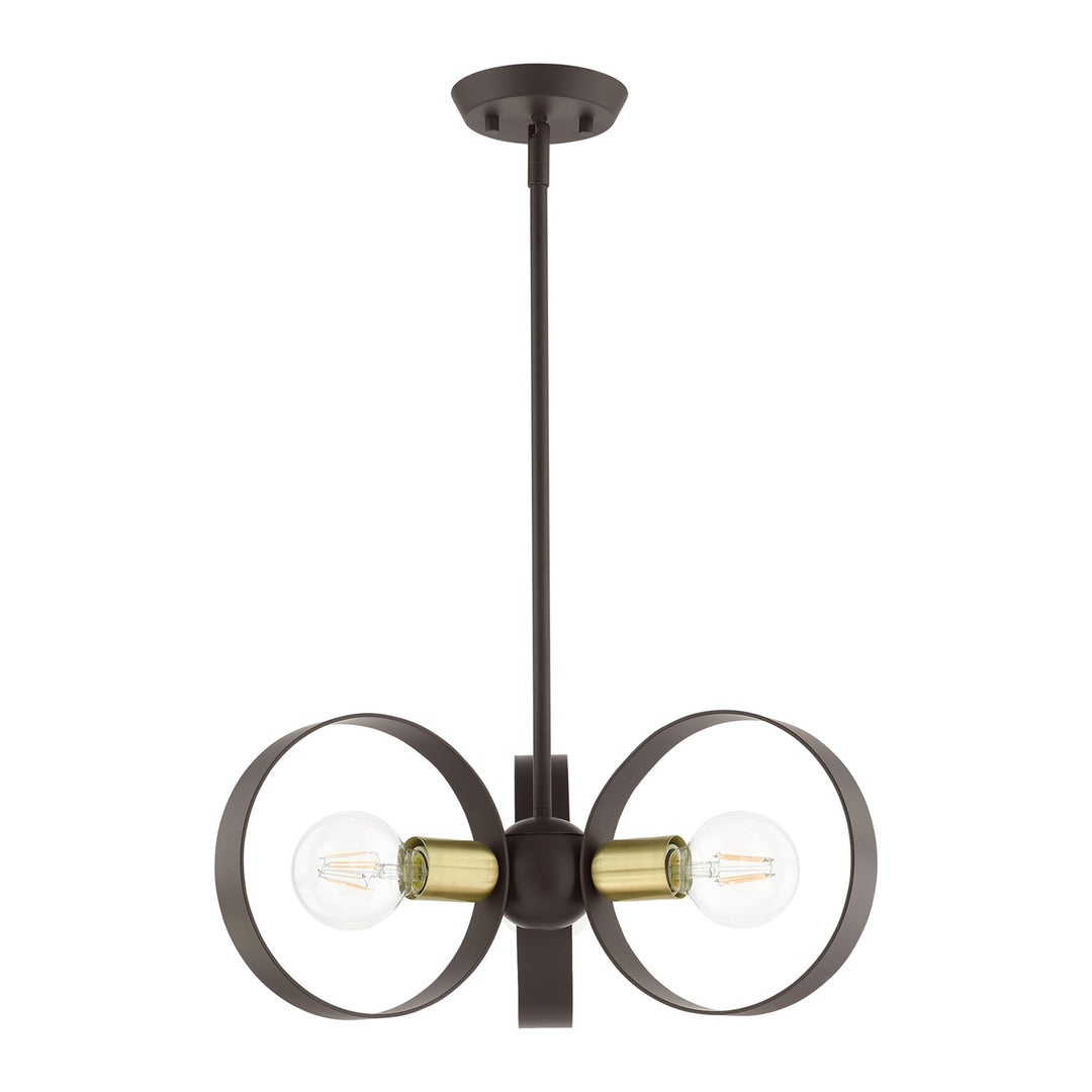3 Light Bronze Chandelier
