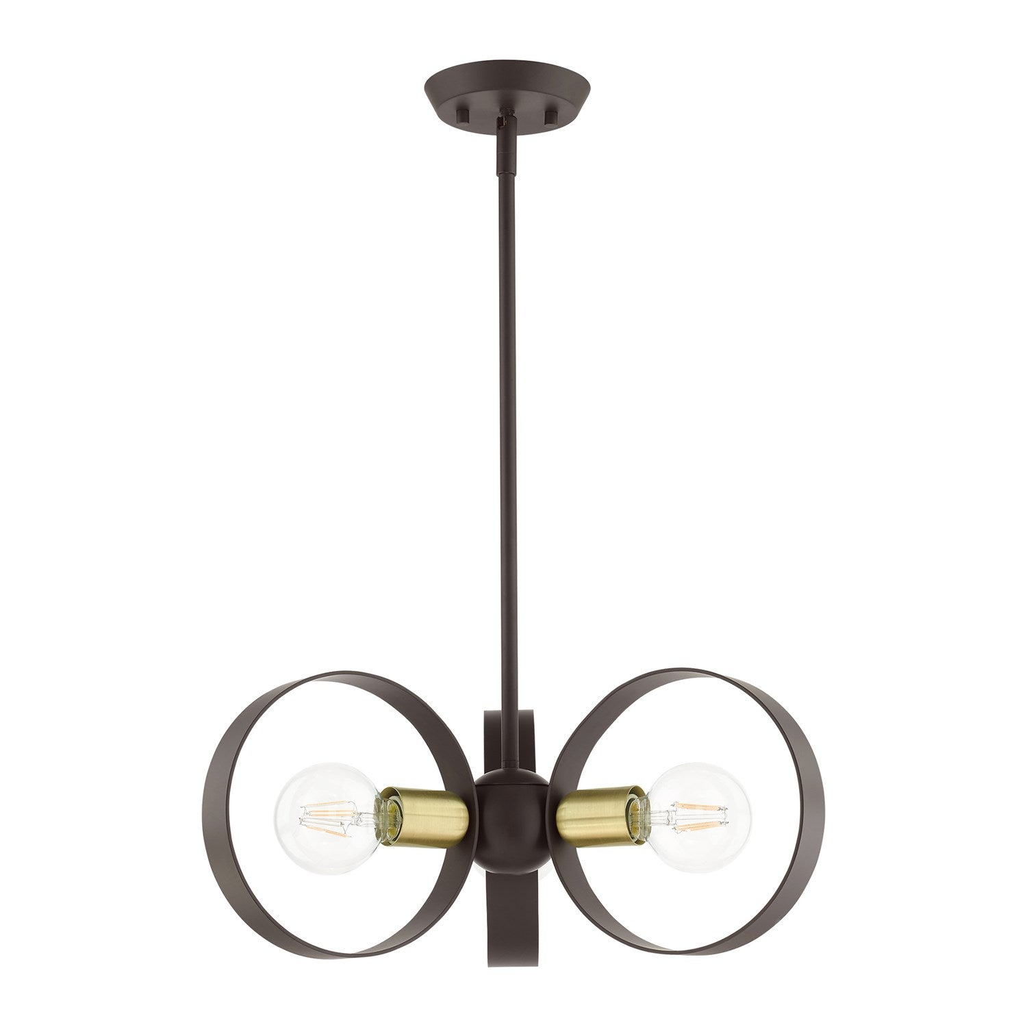 3 Light Bronze Chandelier
