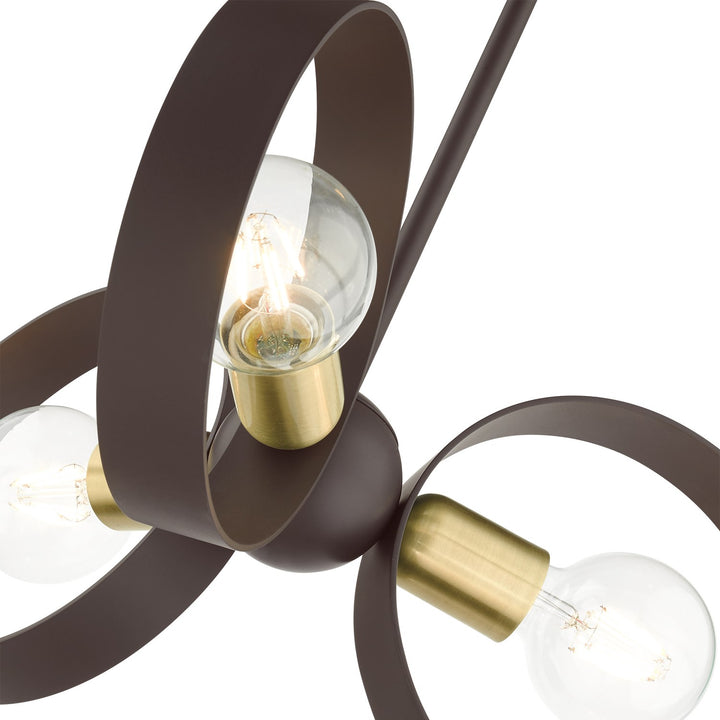 3 Light Bronze Chandelier