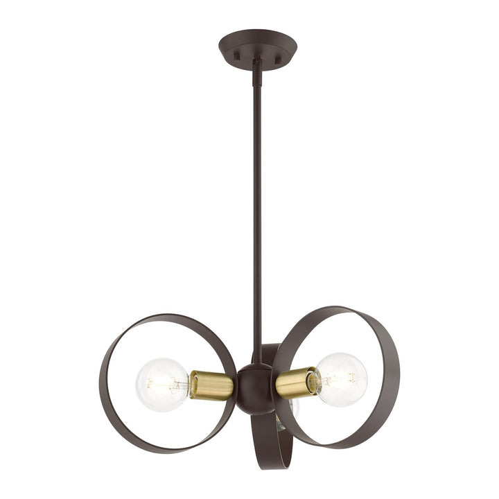 3 Light Bronze Chandelier